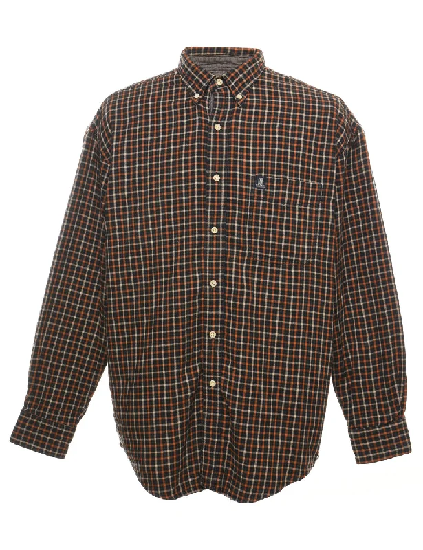 Chaps Checked Denim Shirt - L Tough Men's Military