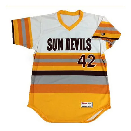 ASU Baseball Throwback Jersey (#42) Artistic Men's Hand