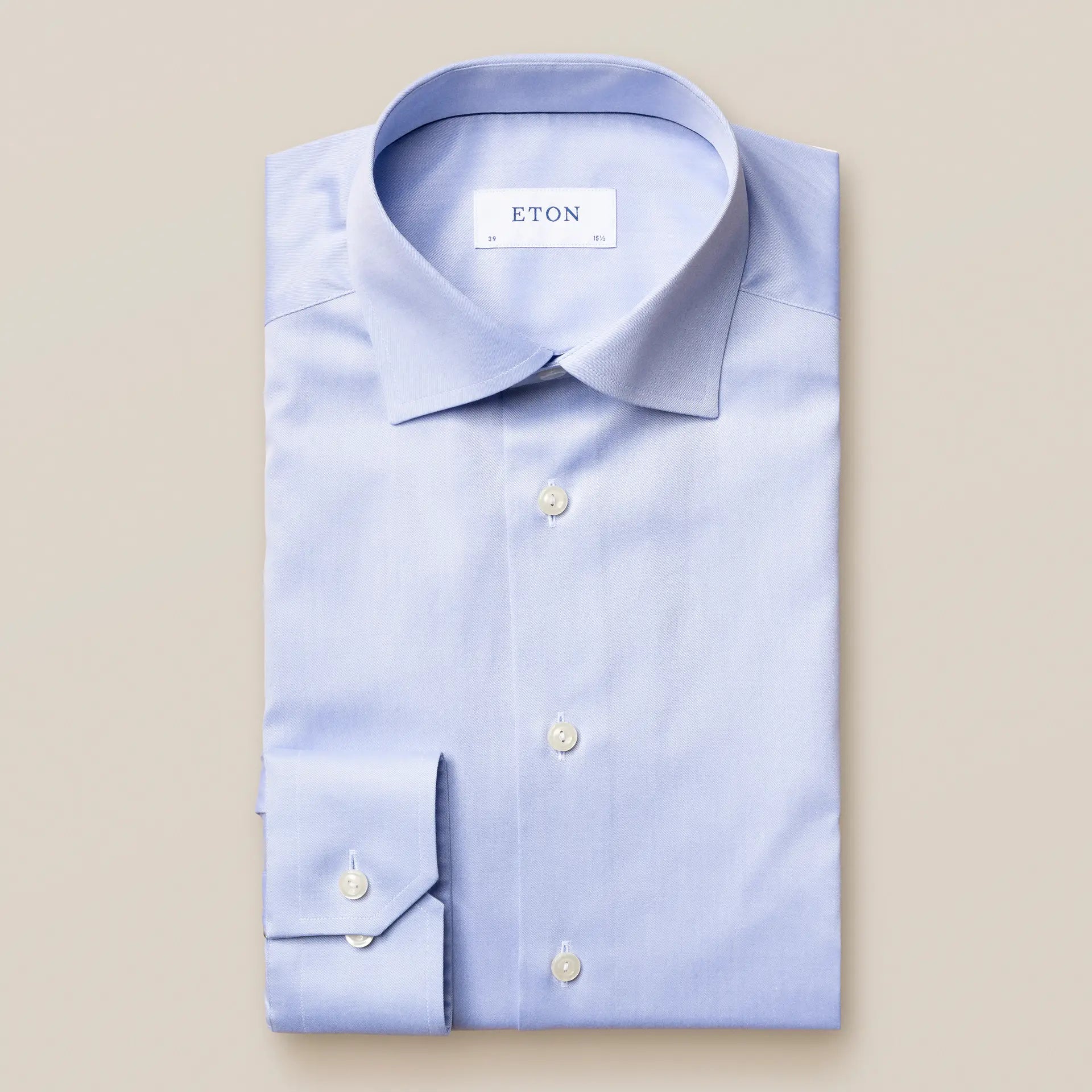 Light Blue Signature Twill Slim Fit Shirt - ETON Masculine Men's 