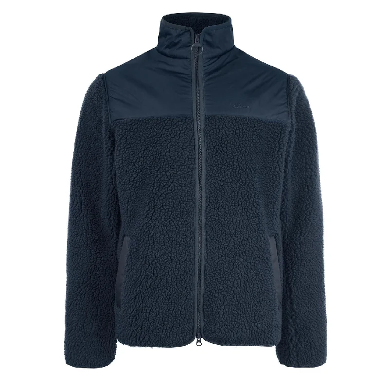 Barbour Hobson Fleece Jacket Navy Stylish Men's Neon