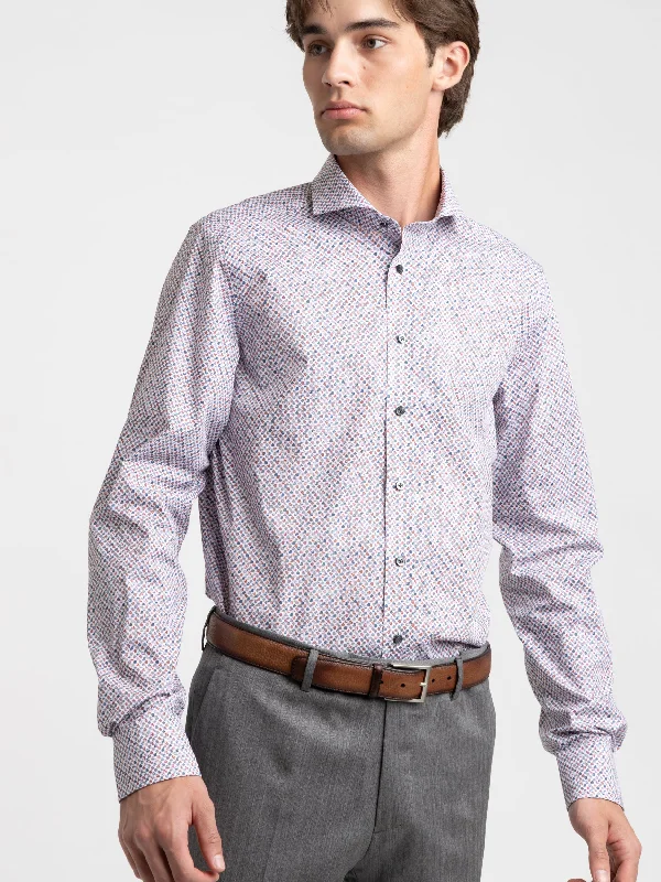 Red Puzzle Modern Fit Shirt Traditional Men's Country