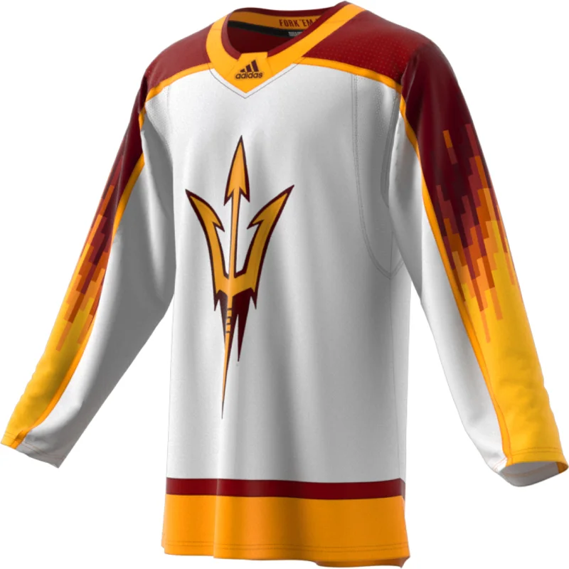 ASU Inferno Hockey Jersey WHT Modern Men's Geometric