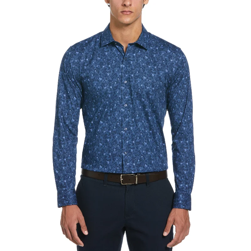 Night Floral Print Dress Shirt Relaxed Men's Australian 