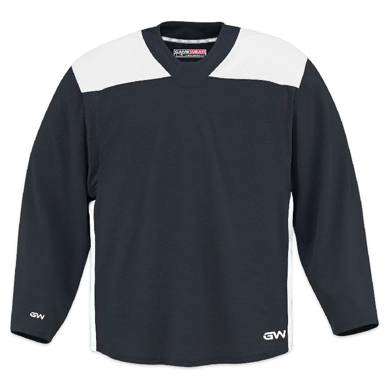 GameWear GW6500 ProLite Series Junior Hockey Practice Jersey - Black / White Sleek Men's Contemporary 