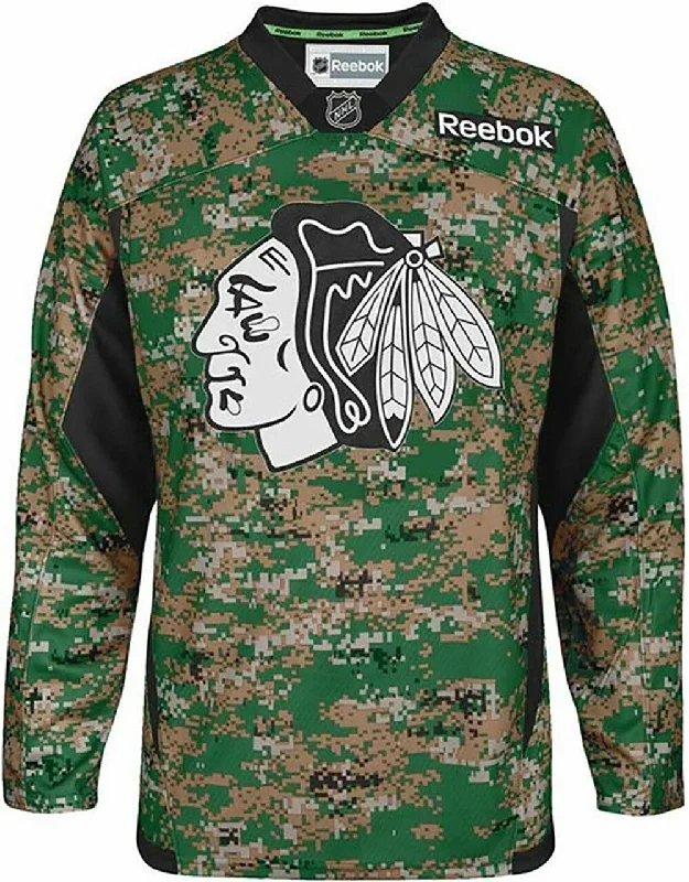 Chicago Blackhawks Jersey Stitched Digital Camo Sporty Men's Athleisure 