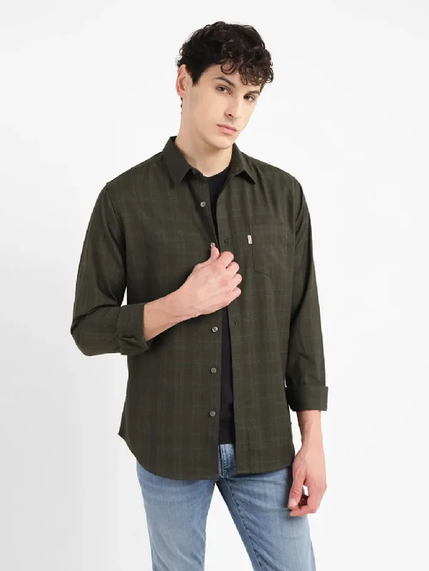 Men's Checkered Slim Fit Shirt Organic