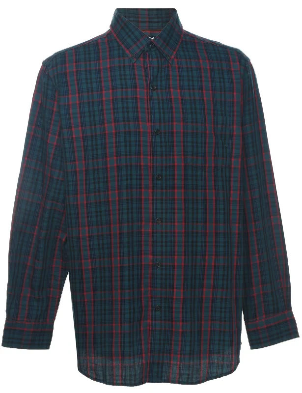 Chaps Multi-Colour Flannel Checked Shirt - L Laid