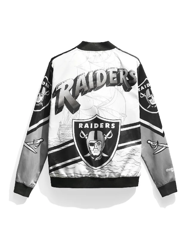 Las Vegas Raiders Fanimation Satin Jacket Sleek Men's Contemporary 