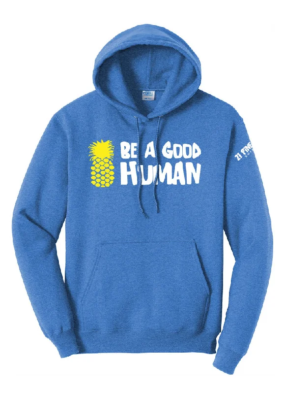 Be A Good Human Cartoon Hoodie Organic